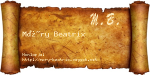 Móry Beatrix névjegykártya